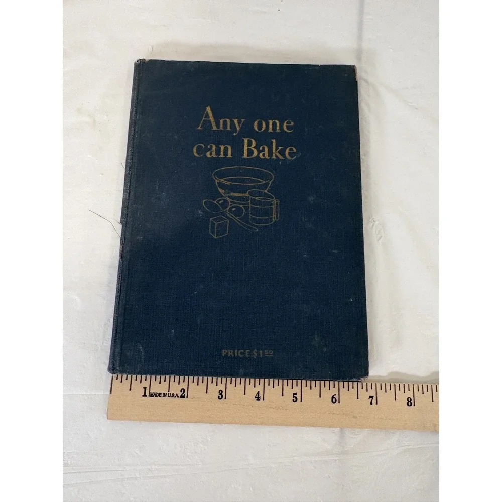 Vintage Anyone Can Bake 1929 Hardcover Cookbook By Royal Baking Powder Co